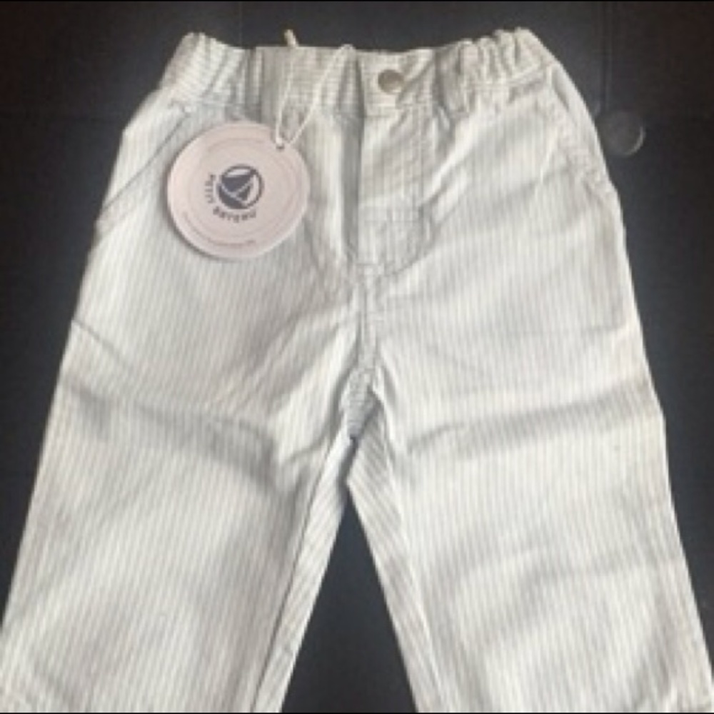Petit Bateau Blue and White striped pants